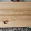 Table basse frêne et acier