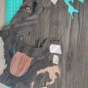 Marqueterie - Temps de chiens (1) - 41cm x 29cm