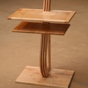 Meuble TV pour écran plat en Sycomore et padouk