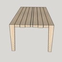 Grande table en bois massif