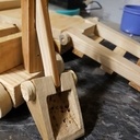 Semi remorque et tractopelle