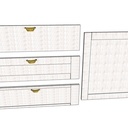 Façades de cuisine en chêne massif cerusé