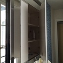 Meuble SDB cintré en plan