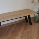 Banc frêne-métal