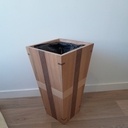 Poubelle en arrêtier à coupe d'onglet