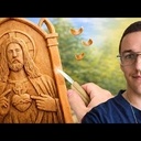 Cette sculpture du sacré cœur de Jesus est un VRAI DEFI !