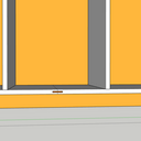 vue par l'arrière de la fixation