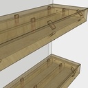 Etagère en faux massif