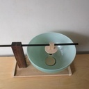 Lampe avec abat-jour en verre à l'envers...