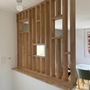 Claustra hévéa sur muret