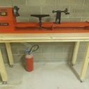 Table mobile pour tour à bois