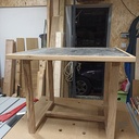 Table basse chêne et stratifié