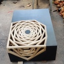 Table basse chêne et valchromat