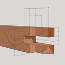 Assemblage à 2 coupes