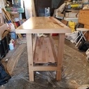 Meuble vasque imitation établi