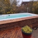 Entourage de SPA en pin CL4 et ossature