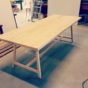 Table en pin de caroline