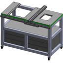 Établis type MFT et machines semi-stationnaires - defonceuse et scie sous table