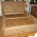 Lit massif en chêne