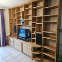 Meuble TV Bibliothèque en chêne