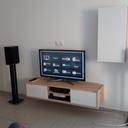 Meuble TV en frêne olivier