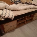 Réalisation d'un meuble de rangement sous lit Haut