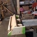 Table basse chêne plateau en ciment