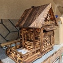 Nouvelle boite a lettres en bois brulé