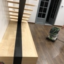 Escalier droit limon central