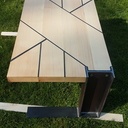 Table basse bois métal