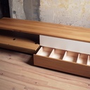 Meuble TV en chêne massif