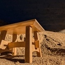 Petit tabouret en arêtier