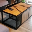 TABLE BASSE EN METAL ET BOIS