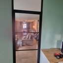 Porte vitrée avec imposte