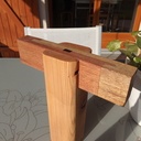 Assemblage menuiserie japonaise trait de Jupiter (Shingiri Daimochi Tsugi)