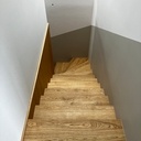 Escalier double quart tournant et son placard