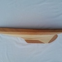 Demi coque de bateau en acajou et châtaignier