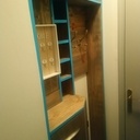 Là je fais un meuble d'entrée pour les chaussures et le reste