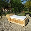 Meuble d'entrée - banc, chaussures, clefs, manteaux.