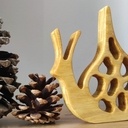 Escargot Déco en Bois, fait main en chantournage