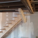 Escalier quart tournant double limon central