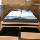 Lit à tiroirs en Mélèze