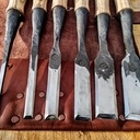 Set de 6 ciseaux à bois forgés