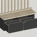 Meuble à chaussures - banc et claustra