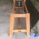 Table de salon chêne et verre