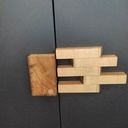 Meuble avec chuttes valchromat et chêne