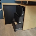 Bureau en frêne et fibra color noir