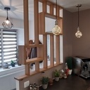 Claustra / brise vue en chêne et insert sapelli