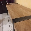 Console acier et chêne