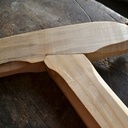 Cadre de scie sorti d'une bûche, sans machine